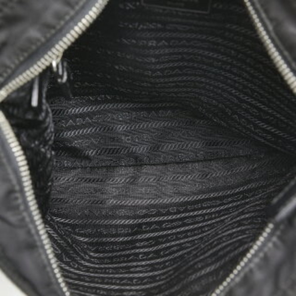 Prada Triangular Skull Shoulder Bag Black Nylon L… - image 7